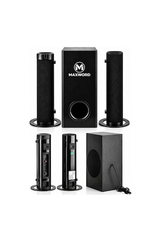 Maxword SLC-275 Bluetooth 5.3 Ayrılabilir Soundbar Subwooferlı TV Ses Sistemi HDMI ARC Optik AUX USB