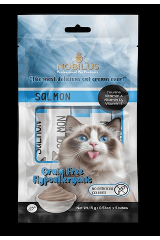 Nobılus Somonlu Kedi Krema Ödülü 5x15g