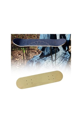 Pazly Suntek Çocuklar İçin Kendin Yap Boş Kaykay Tahtası 60cmx15cm Ahşap Gezinti Çok Renkli