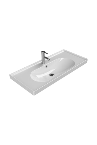 Turkuaz Seramik Cerastyle Arya 100 x 45 CM Etajerli Lavabo