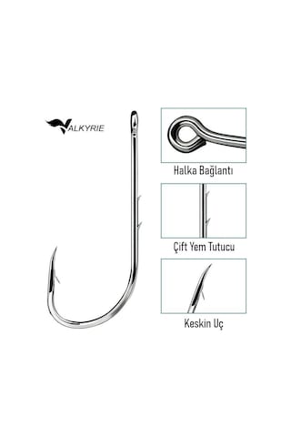 Valkyrie 1000 Adet Olta İğnesi Seti 1 -10 Yüksek Karbon Çelik, Halkalı Göz, Keskin Uç Profesyonel Balıkçı Genel