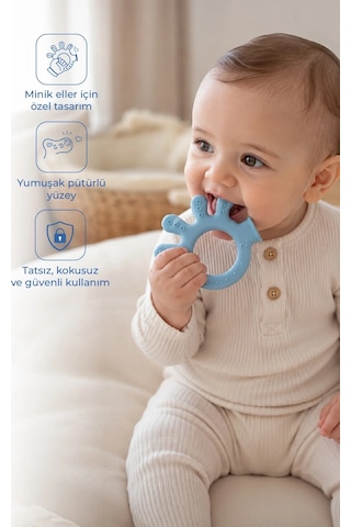 Babyjem Yumuşak Diş Kaşıyıcı Ahtapot Mavi