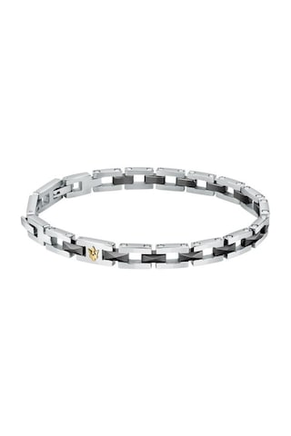 Maserati Jm422atz16 Erkek Bileklik Gümüş - Siyah