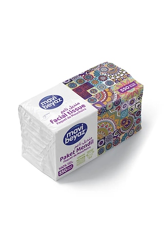 Mavi Beyaz 2200 Yaprak Paket Mendil Yumuşak, Hijyenik Ve Ekonomik %100 Selüloz - 4 Lü Paket