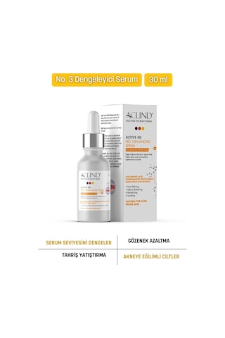 Aclind Active 4d No:3 Gözenek Sıkılaştırıcı Ve Sebum Dengeleyici Serum - Akneye Eğilimli Ciltler 30