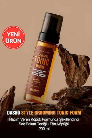 Hacim Veren Şekillendirici Saç Bakım Toniği - Fön Köpüğü Dashu Classic Style Grooming Tonic Foam