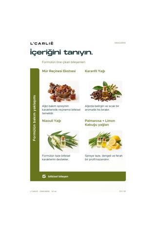 L'carlıe Oragarde Ağız Bakım Spreyi Ferahlatıcı 50 Ml