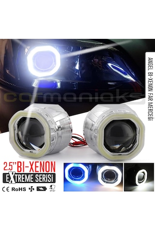 Bi-xenon Far Merceği Universal 2.5" Kare Angel