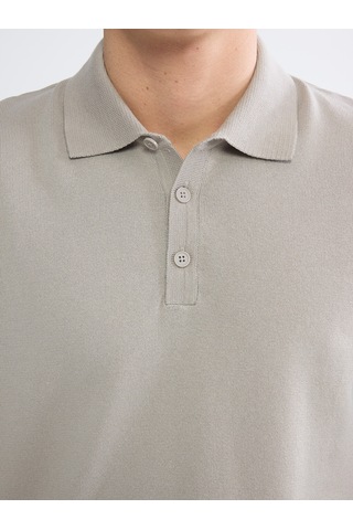 Lcwaıkıkı Classic Bej Polo Yaka Erkek Triko Kazak
