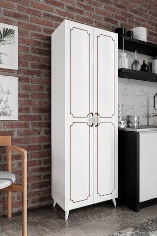 Kznhome 2 Kapaklı 5 Bölmeli Geniş Mutfak Kavanoz Erzak Kiler Dolabı