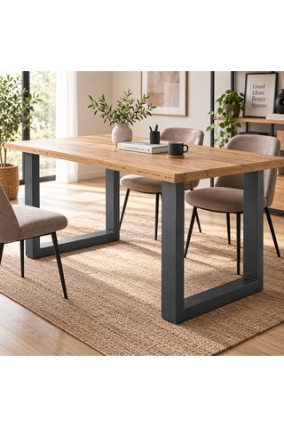 Evkolleksiyon U Tipi Metal Masa Ayağı 2'li Takım 72x60 Cm Antrasit - Gri