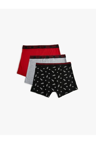 Koton 3'lü Boxer Seti Baskılı Pamuklu Lacivert 5wlm90028mk Lacivert