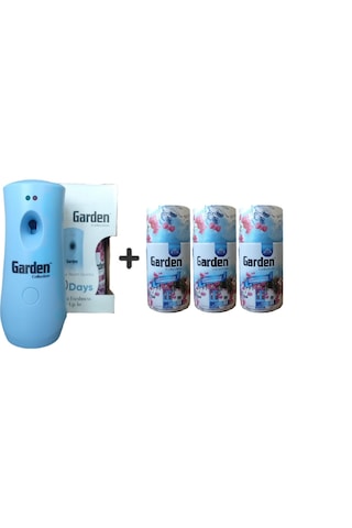 Garden Oda Kokusu Otomatik Makine + Oda Sprey Akdeniz Esintisi Bahar Çiçekleri 260 Ml X 3 Adet Akdeniz Esintisi