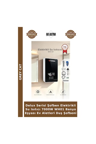 Delux Serisi Şofben Elektrikli Su Isıtıcı 7000w Wh01 Banyo Eşyası Ev Aletleri Duş Şofbeni