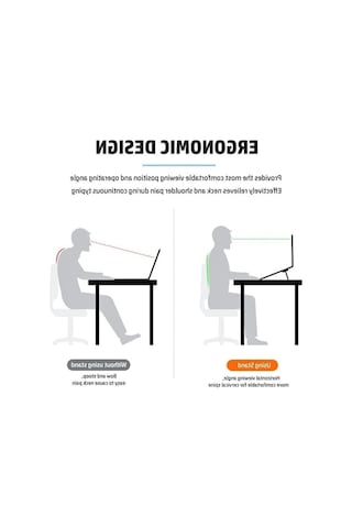 Yükseklik Ayarlı Ergonomik Laptop Standı, Gri Renk