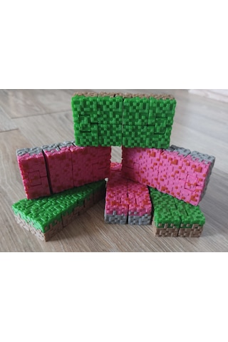 Çimen Desenli Infinity Cube Sonsuz Küp & Hareketli Stres Küpü Katlaç