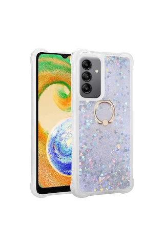 Zore Samsung Galaxy Uyumlu A04s Kılıf Omsy Milce Kapak - Gümüş