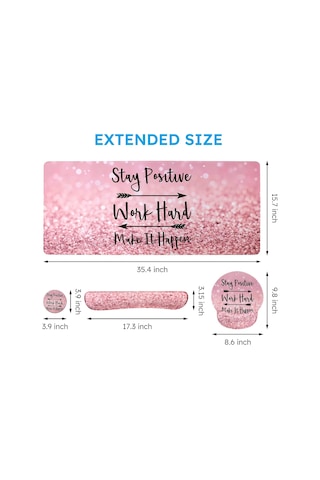 Ev Ofisi İçin 1'de Xxl Mouse Pad + Klavye Bilek Desteği + Fare Bilek Desteği + Ergonomik Masa Pedi Seti