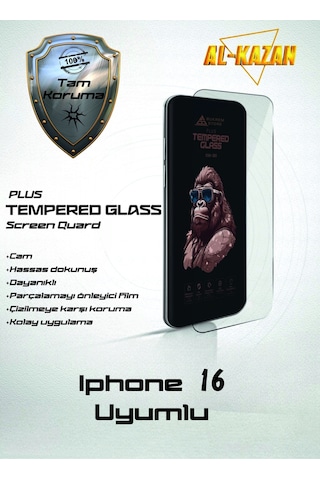 Pp Apple Uyumlu iPhone 16 Şeffaf Kırılmaz Ekran Koruyucu Ultra İnce, Anti Çizik & Darbeye Dayanıklı Korumalı 09135536