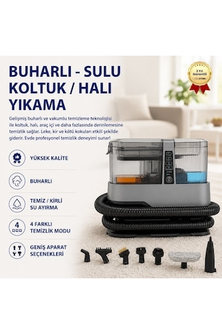 4 Modlu Çok Amaçlı Buharlı Koltuk Ve Halı Yıkama Makinesi, Vakumlu Leke Çıkarıcı Temizlik Robotu-1535