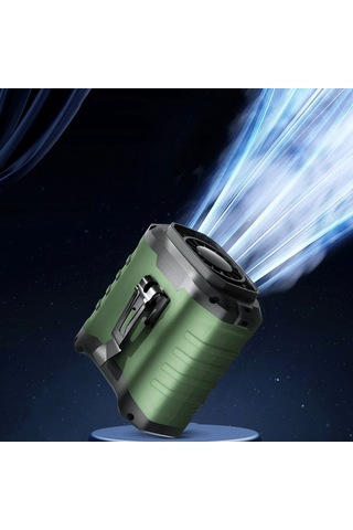 10000mah Taşınabilir Asılı Bel Dış Mekan Usb Fan Yüksek Rüzgar Enerjisi Mini Fan Turuncu Kırmızı