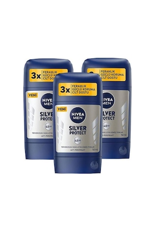 Nivea Men Silver Protect Erkek Stick Deodorant 3 x 50 ML