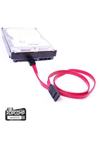 Ropcomp Harddisk Hdd Ssd Dvd Rom Sata 3.0 Veri Kablosu 6.0 Gbps Kırmızı Düz Kırmızı