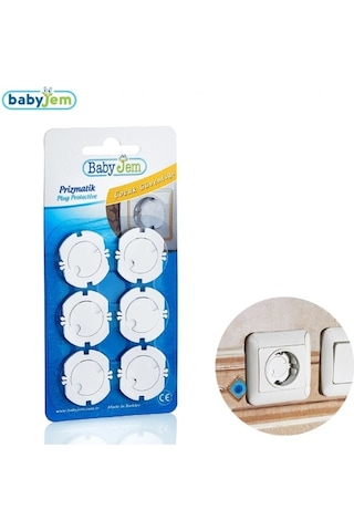 Babyjem Bebek Güvenlik Prizmatik Beyaz 6 Adet
