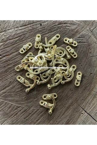 Dmr Dekoratif Kutu Klips Mini Tavla Klipsi Sarı Renk 26mm 100 Adet Menteşe Klipsi