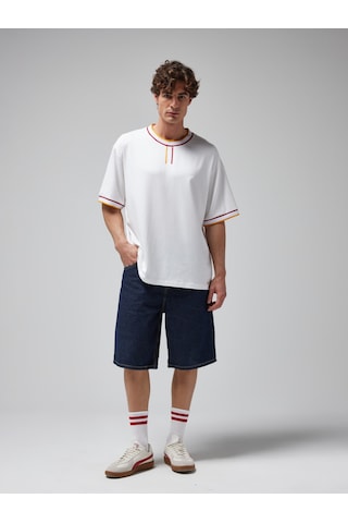 Gsstore X Midground Erkek T-shirt E251218 Beyaz