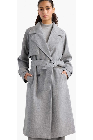 Defacto Regular Fit Düğmeli Kaşe Uzun Kaban F1213ax25wngr476 Gri-gr476