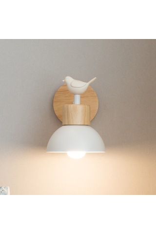 Geeksen Modern Led Avize: Minimalist Ahşap Yatak Odası Ve Oturma Odası Aydınlatması Beyaz