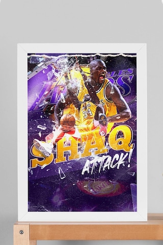 Shaquille O'neal Çerçeveli Tablo - Shaq Attack Nba Posteri Tablo