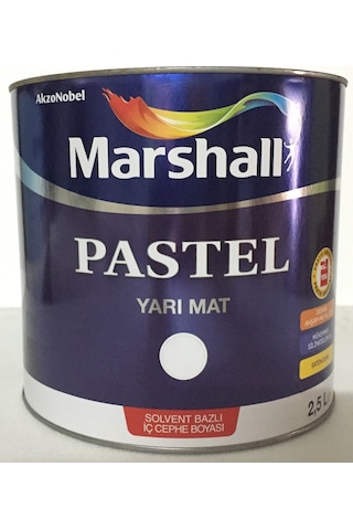 Marshall Pastel Yarı Mat Yağlı Boya 2.5 Lt - Geniş Renk Seçeneği