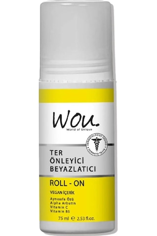 Wou World Of Unique Roll-on Unisex75ml Terönleyci Beyazlatıcı 2li