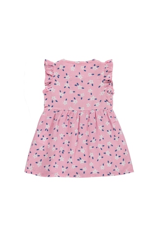 Civil Baby Kol Fırfırlı 6-18 Ay Elbise - Pembe Soft Pembe