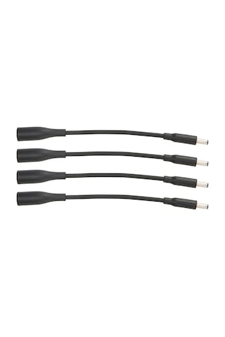 Kangvka 4 Adet Dell Laptop Güç Adaptörü Dönüştürücü Kablosu - 7.4x5.0mm Büyük Pinli'den 4.5x3.0mm Küçük Pinli'ye, Plug & Play, Abs Malzeme, Siyah