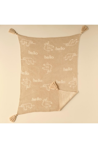 Bella Maıson Sloth Hayvan Baskılı%100 Battaniye, Bej, 100x120 Cm Sku: Smg8690010039408 Diğer
