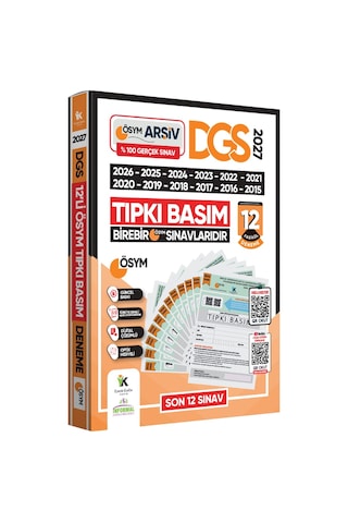 2026 DGS Çıkmış Soru Tıpkı Basım ÖSYM TAM Kitapçık SAY-SÖZ-TM 12li Deneme D. Çözümlü Türkiye Geneli