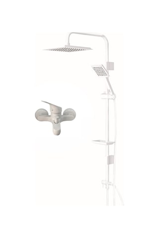 Armour Armatür Banyo Bataryası Seti Beyaz Beyaz