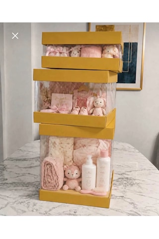 Asetat Gelin&damat Çeyiz Bohça Kutusu Hardal Sarısı 3'lü Set 1 Takım Şeffaf Katlanabilir Demonte Söz Nişan Hediyelik Ölçüler Büyük Boy:33 33 40cm Orta Boy: 33 33 25cm Küçük Boy: 33 33 15cm