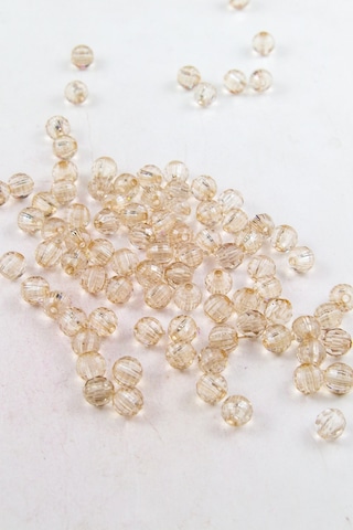 8 Mm Dünya Akrilik Krem Boncuk Aksesuar Takı Malzemesi 25 Gram