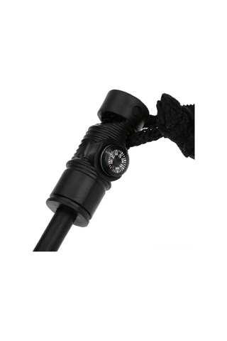 Neevoyu Çok Amaçlı Hayatta Kalma Çakmaklı Çakmaktaşı Seti - Pusula Ve Düdük Dahil Siyah