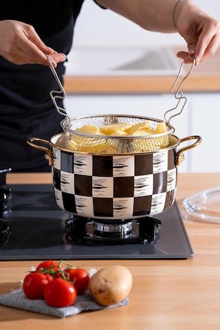 Qualita King Emaye Fritöz Tencere - 22 Cm Diğer