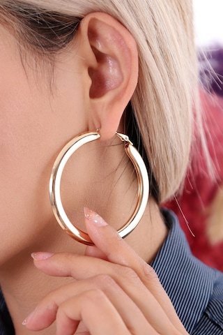 Bhs Life Bombeli Halka Küpe Gold Renk Küpe Çok Renkli