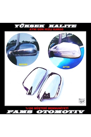 Peugeot 307 Krom Ayna Kapağı 2 Prç. 2001 Üzeri P. Çelik