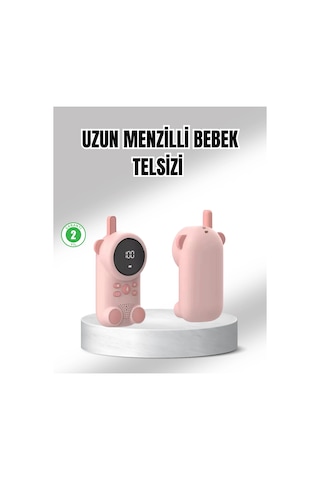 Uzun Menzilli Bebek Telsizi 1-3 Km Çekim 22 Kanal Lcd Ekran Vox Şarjlı -