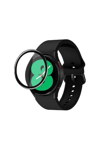 Galaxy Uyumlu Watch 4 44mm Mkst Pmma Pet Saat Ekran Koruyucu - Siyah