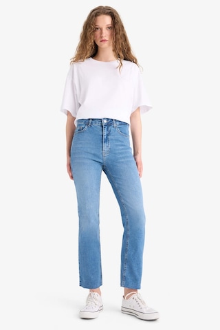 DeFacto Crop Flare Fit Yüksek Bel Bilek Boy Jean Yıkamalı Pantolon E8018AX25SMNM28