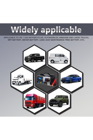 Didadodo Araç Akü Şarj Cihazı Lcd Ekran 12v24v 220w Abd Plug - Renkli Altın, Güçlü Tasarım Altın